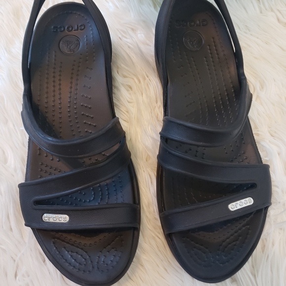 CROCS Shoes - Crocs Strappy Wedge Sandals